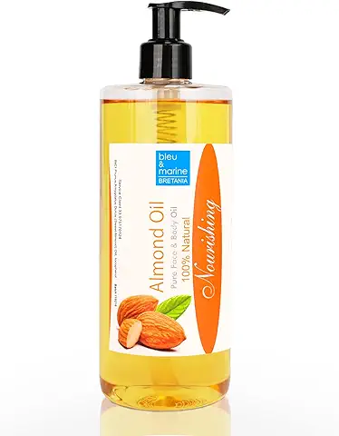 Aceite de Masaje Aceite de Almendras 100% Puro y Natural Almendras Dulces Aceite Corporal Hidratante Estrias Embarazo Hidratante Pelo Bebe Antiestrias Reafirmante Senos 500 ml  