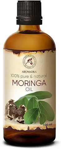 Aceite de Moringa 100ml - Moringa Oleifera - Aceite Carrier de Semillas de Moringa - Prensado en Frío - Aceite Portador - Aceite para la Piel - Cuidado del Cabello - Aceite de Baño  