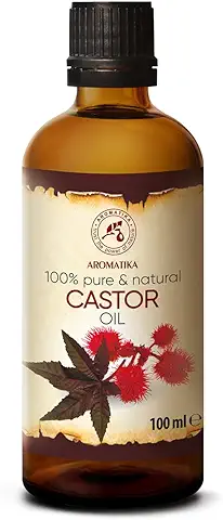 Aceite de Ricino 100ml - Ricinus Communis - India - 100% Puro y Natural - Botella de Vidrio - Multifuncional - Intensivo para el Rostro - Cuerpo - Cabello - Masaje - Castor Oil  