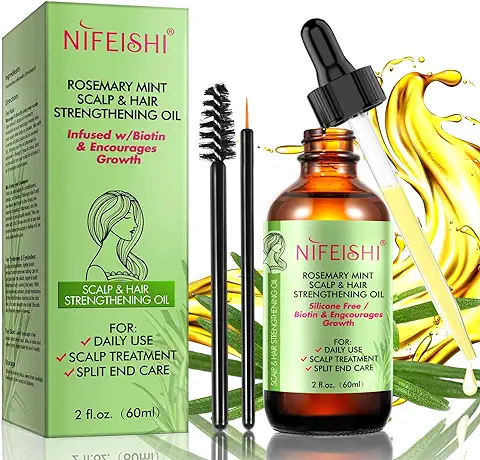 Aceite de Romero,60ml Aceite de Romero para el Cabello 100% Pure Natural Rosemary Oil Hair Growth,Aceite Romero Cabello para Cejas, Pestañas Adecuado para Aromaterapia, Masaje y Difusión de Aromas  