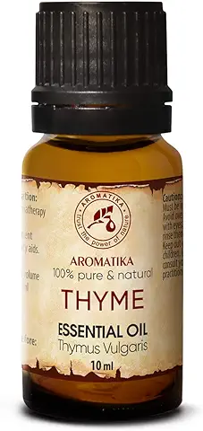 Aceite de Tomilo Puro 10ml - 100% Natural Aceite Esencial - Aceite de Timo Vulgaris - Austria para Belleza - Baño - Cuidado Corporal - Aromaterapia - Relajación - Aceite de Masaje  