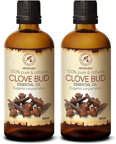 Aceite Esencial Clavo 200ml - Eugenia Caryophyllus - Aceite Esencial de Aromaterapia - 100% Puro Aceite de Clavo para Piel y Cabello - Masaje - Cosméticos - Difusores  