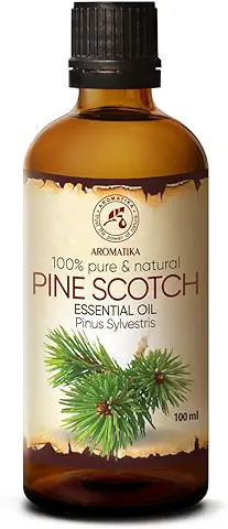 Aceite Esencial de Pino Escocés 100ml - Pinus Sylvestris - Austria - 100% Puro & Natural - Mejor para Aromaterapia - Relájese para Belleza - Difusor - SPA - Pine Scotch Essential Oil  
