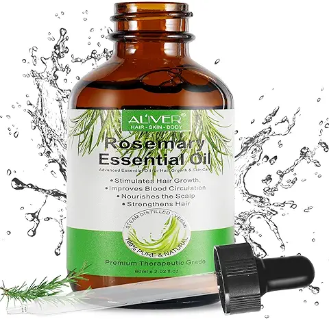Aceite Esencial de Romero para el Crecimiento del Cabello, Aceite Esencial de Romero para el Crecimiento Fuerte del Cabello para el Crecimiento de las Cejas y las Pestañas y el Cuidado de la piel  