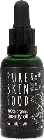 Aceite Facial Orgánico para piel Radiante de PURE SKIN FOOD | 100% Ingredientes Certificados Orgánicos, Vegano y Libre de Crueldad Animal, 30 ml  