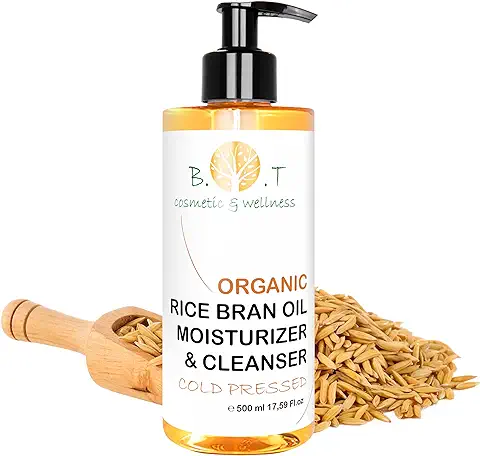 Aceite Hidratante Desmaquillante Waterproof | Con Ceramidas Vegetales de Arroz | Para Cuidado de Piel y Cabello | Anti Estrías | 100% Natural y Ecológico, Oro, 500 ml  