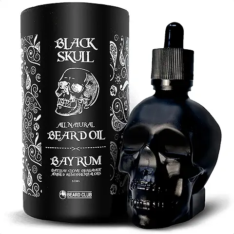 Aceite para Barba Black Skull - Bay Rum - Edición Limitada - 60ml - Natural y Orgánico  
