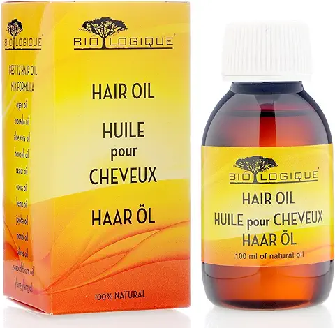 Aceite Para Cabello Natural De 12 Aceites Para El Cabello De Biologique. La Mejor Mezcla De Aceites Para Todos Los Tipos De Cabello 100 Ml. El Gorro De Ducha Está Incluido.  