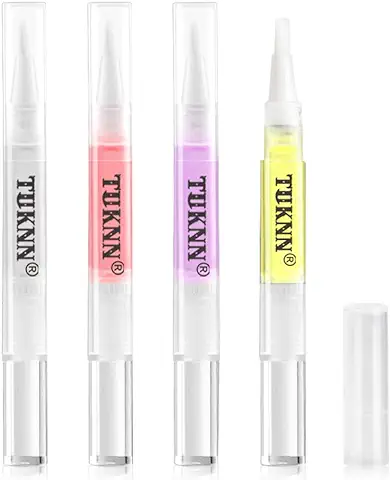 Aceite para Cuticulas, Tratamientos para Uñas, Aceite para Uñas, Aceite Reparador para Uñas y Cutículas, Pluma Lápiz para Cuidado de Uñas para Esmalte para Quitar Callos, 4 Piezas  