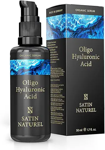 Acido Hialuronico Serum Facial puro Oligo - Antiedad, Antiarrugas y Antimanchas para Cara y Contorno de Ojos - Crema Antiarrugas Hidratante Mujer - Dermaroller - Satin Naturel  