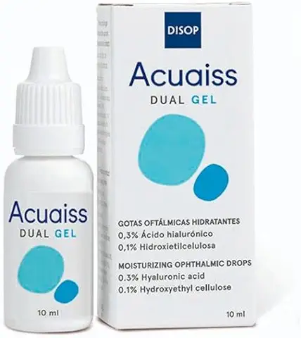 Acuaiss DUAL GEL Lágrima Artificial de Gel con Ácido Hialurónico Contra la Sequedad Ocular Moderada y Severa. Multidosis. 10 ml  