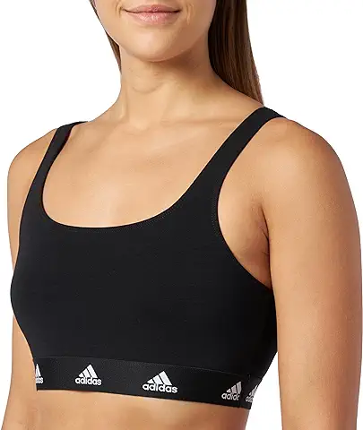 Adidas Logotipo Deportivo de Algodón Bralette Sujetador para Mujer  