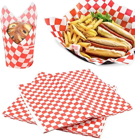 AFASOES 100 Pcs Papel Hamburguesa Antigrasa 28 x 26 cm Papel Encerado Alimentos Papel Perritos Calientes Papel Antigrasa Papel para Envolver Alimentos para Bocadillos Hamburguesas Patatas Sandwich  