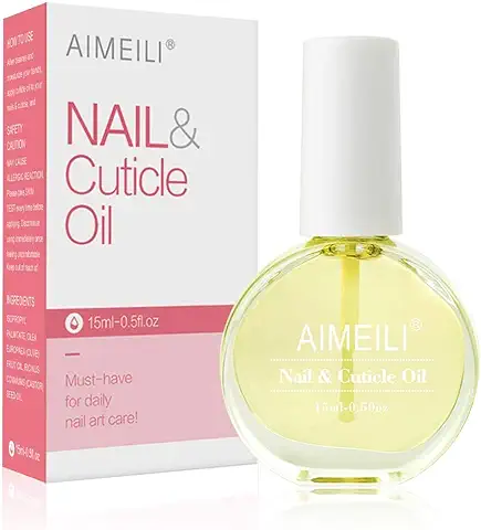 AIMEILI Aceite para Cutículas de Uñas, 15 ml Aceite Revitalizante para Cutículas de Manicura, Hidrata las Cutículas y las Uñas  