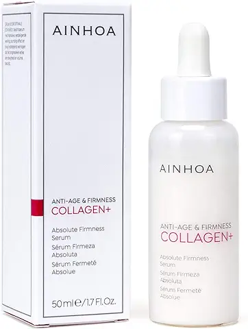 AINHOA Cosmetics - COLLAGEN+ Sérum Firmeza Absoluta 50 ml – Tratamiento Facial Antiedad, Reafirmante e Hidratante con Colágeno Marino para Mujer - Día/Noche- Calidad Profesional.  