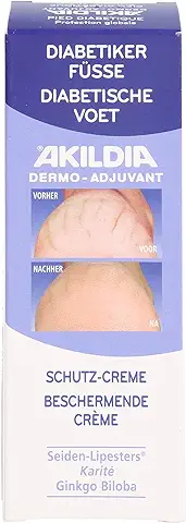 AKILDIA Crema Protectora para pies para Diabéticos, 75 ml  