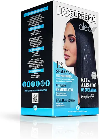 ALEA - Kit Liso Supremo - Crema Alisadora 160ml + Champú sin Sulfatos 100ml + Mascarilla 100ml + Elixir 15ml - Keratina para Alisar el Cabello - Duración 12 Semanas - Cabello Suave y Brillante  