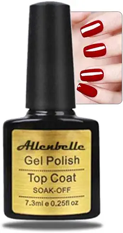 Allenbelle Top Coat Esmaltes Permanentes Para Uñas Nail Art Soak Off UV LED Esmalte Permanente de gel  