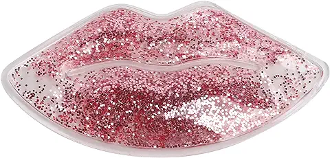 Allsor Paquetes de Hielo de Gel Labial, Máscara de Labios Fría Y Caliente, Almohadilla de Enfriamiento Flexible Y Reutilizable, Compresa Fría para Labios, Evita Que el Lápiz Labial Se Desvanezca  