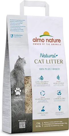Almo Nature Natural Cat Litter - Grain Texture (Saco de 4 kg)  