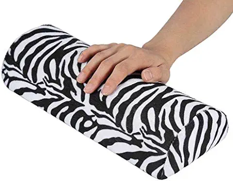 Almohada de mano Suave Lavable con Soporte de Esponja para el Reposo de Uñas, Diseño de Uñas, Tamaño Pequeño, 30 x 13 cm  