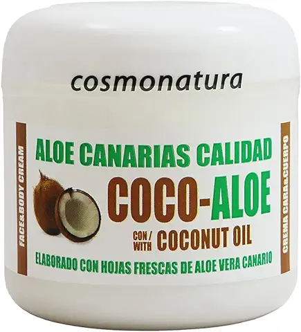 Aloe Canarias Crema Hidratante Corporal y Facial con Aceite de Coco y Aloe Vera 100% 300 ml  