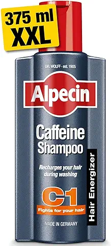 Alpecin Caffeine Shampoo C1 1x 375ml | Champu Anticaida Hombre y con Cafeina | Tratamiento para la Caida del Cabello | Alpecin Shampoo Anti Hair Loss Treatment Men  