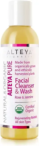 Alteya Organic Jabón Líquido Limpiador Facial y Lavado 150ml – rosa y Jazmín – con Certificado Orgánico USDA, Jabуn Biodegradable - Producto Natural Terapeutico – apto para todo tipo de piel  