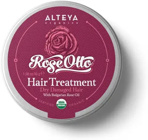 Alteya Organic Tratamiento Capilar con Rosa (Damascena) 30 g – USDA Certificado Orgánico - Tratamiento y Acondicionador Capilar Nutritivo y Estimulante  