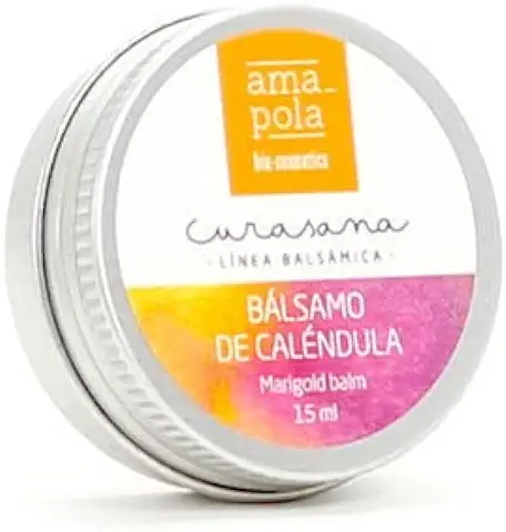 AMAPOLA BIOCOSMETICS Bálsamo de Caléndula - Reparación y Protección para Todo Tipo de Piel - Ingredientes Ecológicos, Naturales y Veganos [15 ml]  