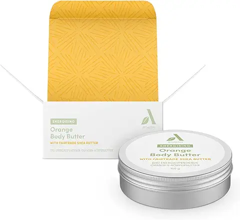 Amazon Aware Corporal Energizante de Naranja con aloe vera Ecológico y Manteca de Karité de Comercio Justo, 150 g, Paquete de 1  