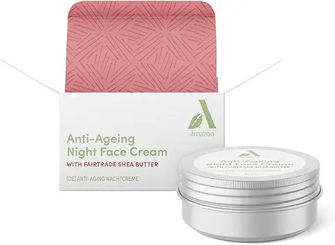 Amazon Aware Crema Facial de Noche Antiedad con ácido Hialurónico, Lavanda Ecológica y Manteca de Karité, 50 ml, Paquete de 1  