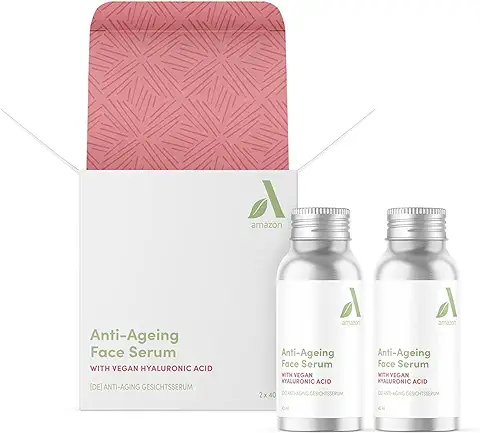 Amazon Aware Recambio de Sérum Facial Antienvejecimiento con ácido Hialurónico y aloe vera Orgánico, 40ml, Paquete de 2  