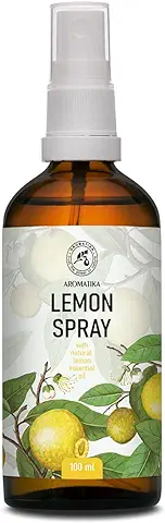 Ambientador Pulverizador con Aceite Esencial de Limón 100ml - Perfumador Hogar - Perfume de Interior - Fragancia Limón - Spray Almohada - Ambientador Armario Ropa - Perfumador Spray  