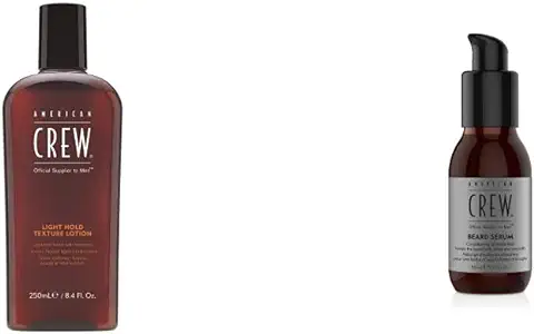American Crew Loción de Fijación Ligera 250 ml & Aceite Barba Hombre, Sérum, Hidrata y Mantiene la Barba Arreglada, 50 ml  
