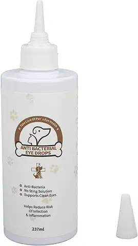 AMONIDA Limpiador de Ojos de Gato, Alivia la Irritación de los Ojos 237ml / 8oz Limpiador de Lavado de Ojos para Mascotas Suave Natural Que Elimina la Suciedad para Gatos para Caballos para Perros  