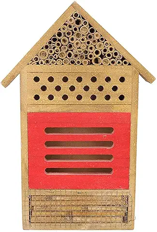 ANCLLO Casa de Insectos de Madera Natural Abeja Hotel Mariposa Hábitat para Jardines, Mariquitas, Cortador de Hojas de Mariposa y Muchos Otros Insectos Beneficiosos  
