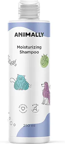 Animally Moisturizing Shampoo. Champú Nutritivo e Hidratante. Champú para Perros y Gatos de Pelo Largo. Champú Vegano y Sin Sulfatos. 250 ml.  