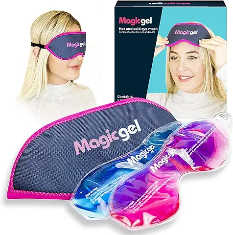 Antifaz gel Frío Calor Relajante para los ojos | Máscara de gel para ojos Secos, Orzuelos, Blefartitis, Ojeras, Hinchazón y Más, de Magic Gel  