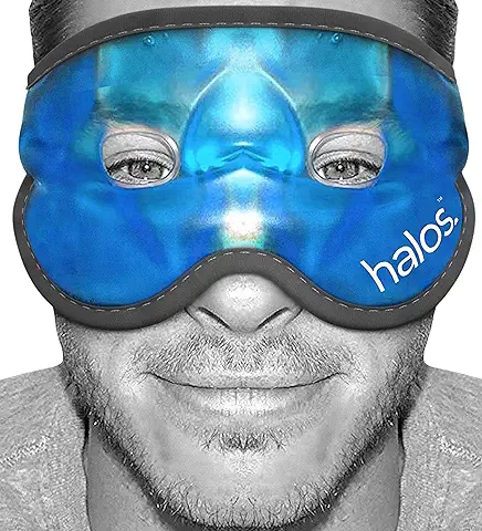 Antifaz Gel Frío Ojos Hinchados y Antiojeras – Máscara para Dormir - Alivia Migraña, Dolores de Cabeza y Congesiones Nasales – Antifaz Relajante - Hangover Mask Frío - Calor  