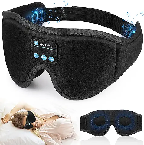Antifaz para Dormir Bluetooth 3D Sleep Mask, Super Suave Mascara para Dormir, Antifaz para Dormir 3D 100% Opaca para Mujeres y Hombres, Sueño, Viajes, Yoga, Presión Ocular cero  
