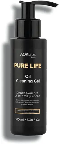 AOKlabs - Oil Cleaning 2 en 1, Gel Limpiador Facial Natural y Desmaquillante con Ingredientes de Origen Natural para Hidratar, Suavizar y Limpiar todo tipo de Pieles  