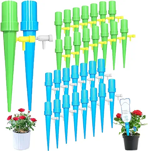 AOMAIGAD 30 Pcs Riego por Goteo Automático, Riego por Goteo Botella,Autorriego para Macetas,Dispensador Agua Plantas,Kit Riego por Goteo para Macetas,para Jardín Bonsáis y Flores Riego Goteo Botella  