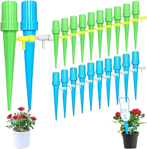 AOMAIGAD Riego por Goteo Botella,20 Pcs Riego por Goteo Automático, Autorriego para Macetas,Dispensador Agua Plantas,Kit Riego por Goteo para Macetas,para Jardín Bonsáis y Flores Riego Goteo Botella  