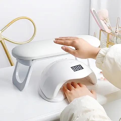 Apoya Manos para Manicura, AMOYUN Reposamanos para Uñas Cojín de Mano de Manicura de Cuero de Microfibra con Reposabrazos Manicura Alfombras Pequeñas Accesorios para Uñas para Manicura  