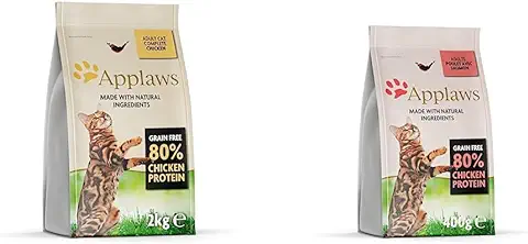 Applaws Alimento Seco Natural sin Granos para Gatos Adultos, Sabor a Pollo - Bolsa Resellable de 2 kg  