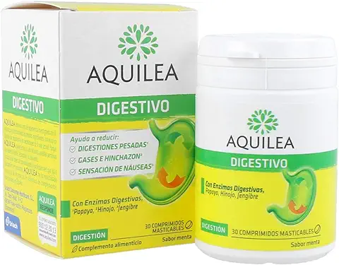 AQUILEA Digestivo 30 Comprimidos Sabor Menta - Para un Bienester Digestivo Total - Complemento Alimenticio  