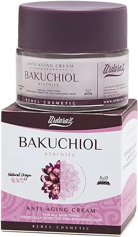 Ardaraz Crema Hidratante Facial Mujer con Bakuchiol (Retinol Vegetal) y Acido Hialurónico. Crema Facial Mujer Antioxidante que Suaviza la Piel. Crema Antiarrugas Mujer 50 ml  