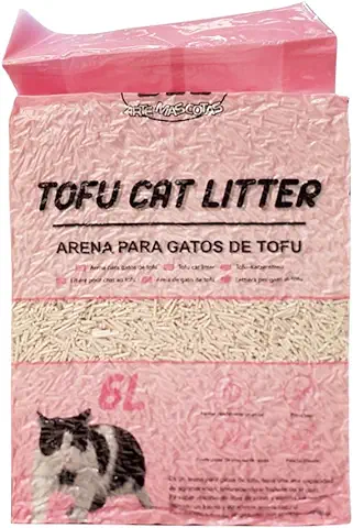 Arena para Gatos de Tofu Ecológico Vegetal Lecho para Gatos Libre de Polvo Arena Natural Aglomerante (TOFU-6L)  