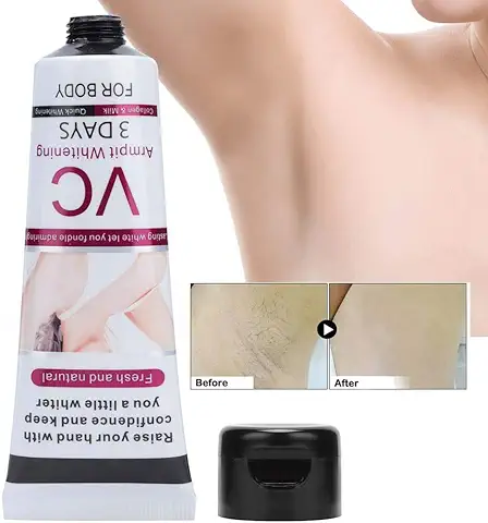 Armpit Whitening Cream, 50 g de Bello Rostro y Cuerpo, Crema Hidratante y Abrillantadora, Crema Desodorante Efectiva para Axilas, Rodillas, Codos, áreas Sensibles y Privadas, Blanquea, Nutre, Repara y  